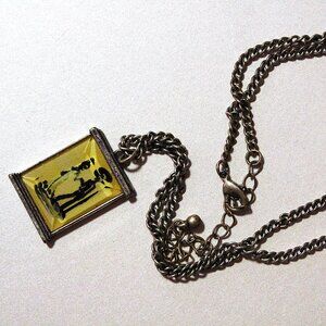 Unique Enamel Day of the Dead Pendant Necklace